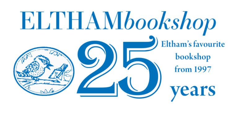Eltham bookshop 25 years logo